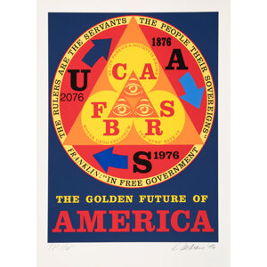 Robert Indiana (1928-2018) The Golden Future of America, 1976