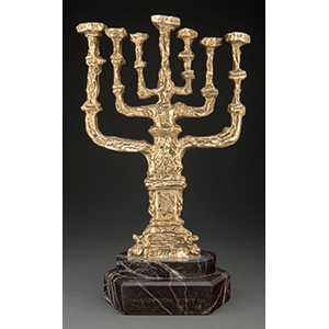 Salvador Dalí (1904-1989) Peace Menorah (Gold), 1981