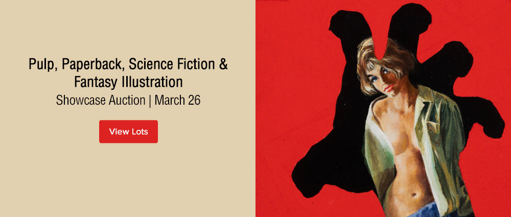 March 26 Pulp, Paperback, Science Fiction & Fantasy  Illustration Art Showcase Auction