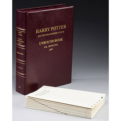 Complete Set of Full Unbound and Folded Imposed Sheets for the First Edition of Harry Potter and the Philosopher's Stone