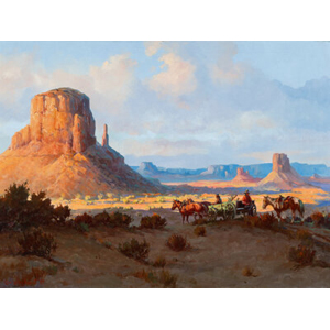 Olaf Wieghorst (American, 1899-1988) Valley of the Monuments