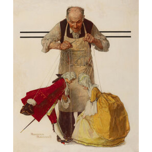 Norman Rockwell (American, 1894-1978) Marionettes, The Saturday Evening Post cover, October 22, 1932