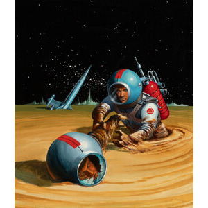 Ed Valigursky (American, 1926-2009) Plague Planet, Amazing Stories digest magazine cover, January 1955