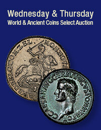 September 17 - 18 Wednesday & Thursday World & Ancient Coins Select Auction