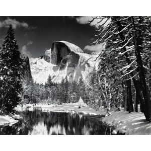 Ansel Adams (American, 1902-1984) Half Dome, Merced River, Winter, Yosemite National Park, California, 1938