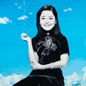 Zhou Weihua (b. 1970) Carefree -Like a Flower Blossom in the Spring Wind, 2006