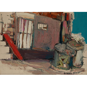 Benny Andrews (American, 1930-2006) Untitled (Street Scene)