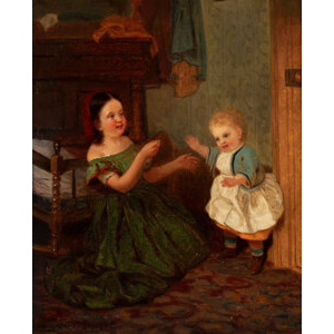 John George Brown (American, 1831-1913) The First Step, 1862