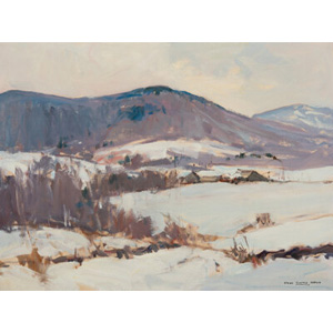 Charles Curtis Allen (American, 1886-1950) Quiet Winter Day on Mountain Farm