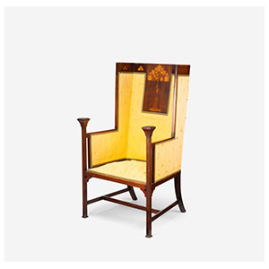 Arts & Crafts Inlaid Armchair, circa 1900