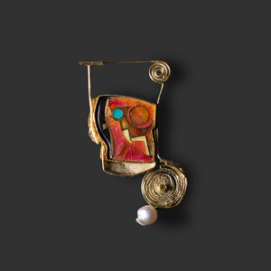 William Harper Rose Pink Red Brooch