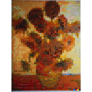 Vik Muniz (Brazilian, b. 1961) Sunflowers (after Vincent Van Gogh, from Pictures of Color), 2001