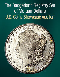 October 6 The Badgerland Registry Set of Morgan Dollars US Coins Showcase Auction