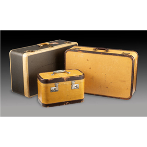 A Group of 3 Suitcases belonging to Vivian Maier 26 x 15 x 8 inches (66.0 x 38.1 x 20.3 cm) (largest)