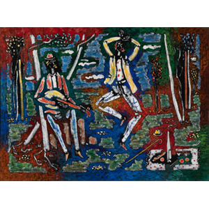 Vytautas Kasiulis (Lithuanian/French, 1918-1995) Guitar Player and Dancer, 1951