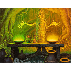 Greg and Tim Hildebrandt (American, 20th Century) Treebeard, Lord of the Rings calendar, August 1976