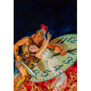 Norman Saunders (American, 1907-1989) Polaris and the Goddess Glorian, Fantastic Novels pulp magazine cover, September 