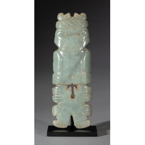 A Large Jade Axe-God Celt Pendant