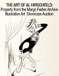 November 10 The Art of Al Hirschfeld: Property from the Margo Feiden Archive Illustration Art Showcase Auction