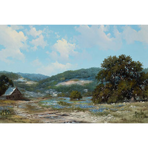 William A. Slaughter (American, 1923-2003) Bluebonnets, 1975