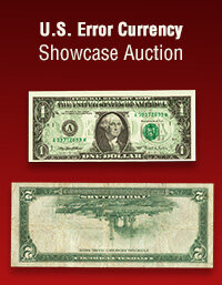 November 16 U.S. Error Currency Showcase Auction