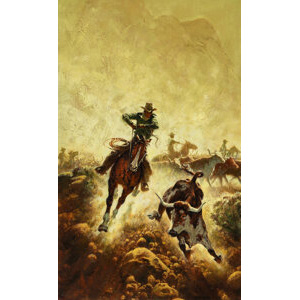 Frank McCarthy (American, 1924-2002) The Trail to Ogallala paperback cover, 1964