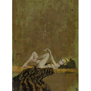 Robert McGinnis (American, 1926-2025) Blonde on the Rocks, Carter Brown paperback cover, 1963