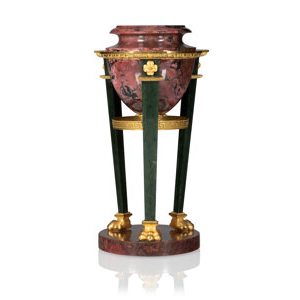 A Russian Gilt-Bronze Mounted Rhodonite and Nephrite Athénienne or Brûle-Parfum Imperial Lapidary Factory, After A Design... (Total: 2 Items)