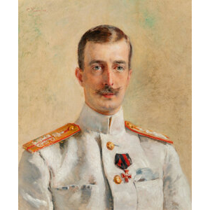 Konstantin Egorovich Makovsky (Russian/French, 1839-1915)  HIH Grand Duke Kirill Vladimirovich of Russia, circa 1900