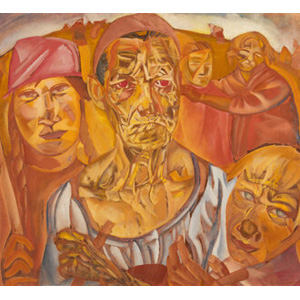 Boris Grigoriev (Russian, 1886-1939) 'Toilers of the Fields' from the 'Raseya' series, circa 1920