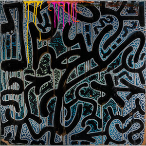 LA II (b. 1967) Untitled (LA II Drippy Tag)