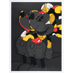 Jerkface (b. 1982) Double Mickey (Kick Black), 2018