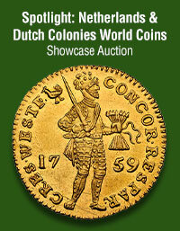 January 18 Spotlight: Netherlands & Dutch Colonies World Coins Showcase Auction