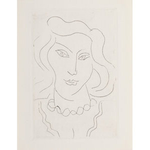 Henri Matisse (1869-1954) Tête de jeune femme au collier en torsade, 1946, printed in 1966