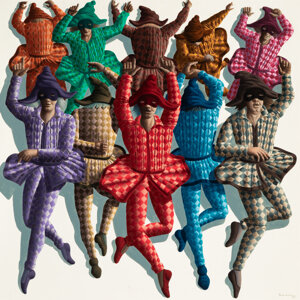 Paolo Salvador (Italian, b. 1939) Arlecchini, 1988