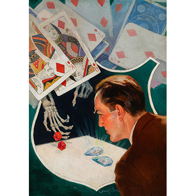 John A. Coughlin The Skeleton's Hand, Detective Story Magazine pulp magazine cover, December 10, 1933 