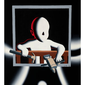 Mark Kostabi (b. 1960) Power Tool Baby, 1988-89