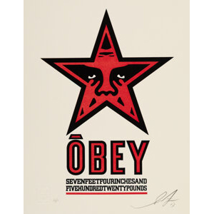 Shepard Fairey (b 1970) Obey Star Letterpress, 2013