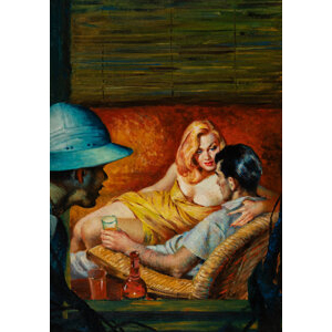 Raymond Johnson (American, 20th Century) Afraid in the Dark paperback cover, 1953