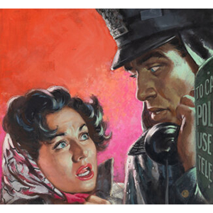 Howell Dodd (American, 1910-2005) She Couldn't Cry Help, Police Detective magazine cover, December 1953