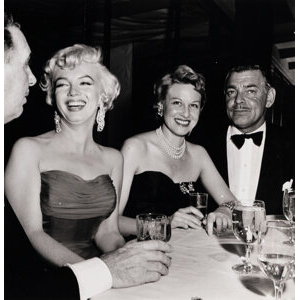 Sam Shaw (American, 1912-1999) Marilyn Monroe, Clark Gable, Charles K. Feldman and Jean Howard, Romanoff's, Los Angels,