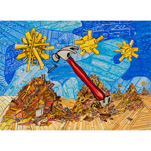 Red Grooms (b. 1937) I Nailed Wooden Suns to Wooden Skies, 1972