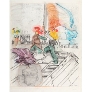 Larry Rivers (1923-2002) Raising the Flag, 1984