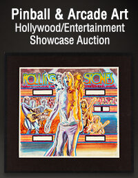 February 13 Pinball & Arcade Art Hollywood/Entertainment Showcase Auction