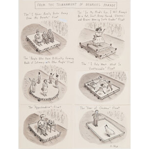 Roz Chast (American, b. 1954) From the Tournament of Neuroses Parade, New Yorker cartoon, April 17, 1989