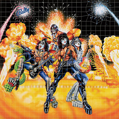 KISS Pinball Machine Original Production Cabinet & Backglass Proof Art (Bally, 1979)