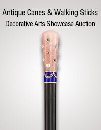 February 13 Antique Canes and Walking Sticks Decorative Arts Showcase Auction