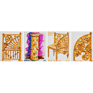 Robert Indiana (1928-2018) Susan B Set Design Sketches (four works)