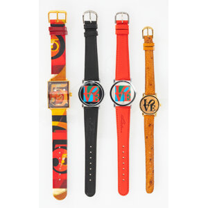 Set of Four Robert Indiana Watches Dimensions vary