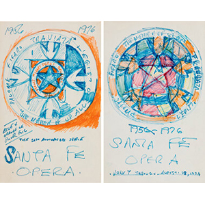 Robert Indiana (1928-2018) Preliminary Drawings for the Santa Fe Opera (two works)